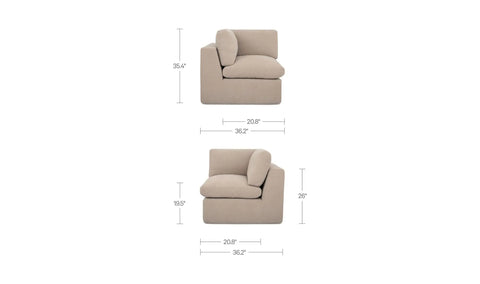 Cates Corner Chair Pebble