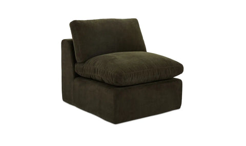 Cates Slipper Chair Dark Green