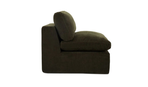 Cates Slipper Chair Dark Green
