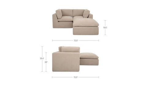 Cates Nook Modular Sectional Pebble