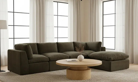 Cates Lounge Modular Sectional Dark Green