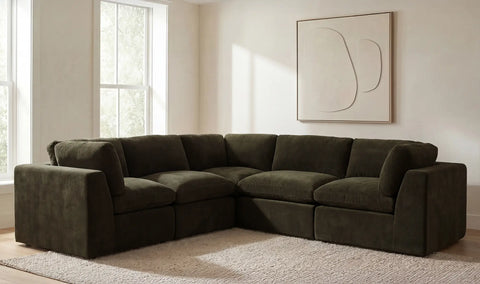 Cates Classic L Modular Sectional Dark Green