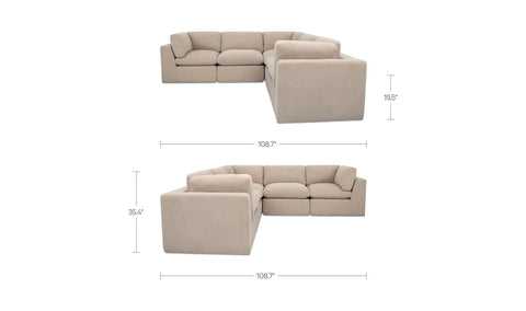 Cates Classic L Modular Sectional Pebble