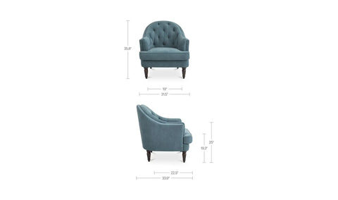 Pandora Accent Chair Light Blue