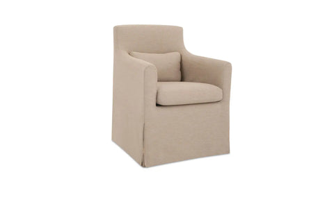 Lydia Outdoor Slipcover Dining Chair Light Brown