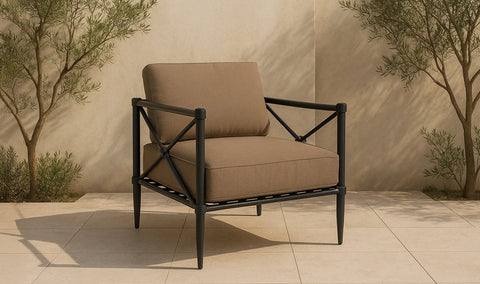 Willow Outdoor Accent Chair Light Brown