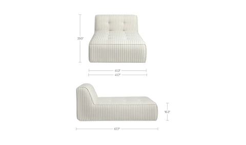 Sunseeker Outdoor Chaise Brown Stripe