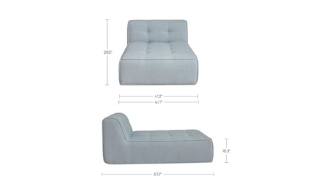 Sunseeker Outdoor Chaise Light Blue