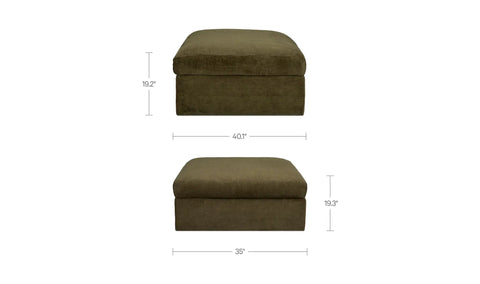 Swift Storage Ottoman Dark Green
