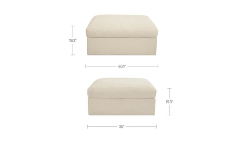 Swift Storage Ottoman Light Beige