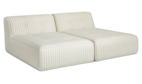 Sunseeker 2 Piece Outdoor Sun Lounger Brown Stripe