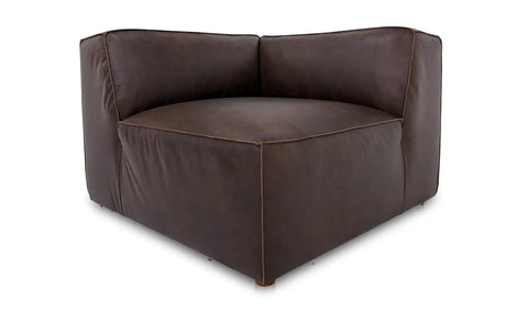 Form Corner Chair Espresso Brown Leather