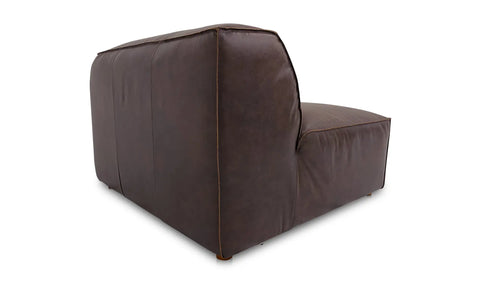 Form Corner Chair Espresso Brown Leather