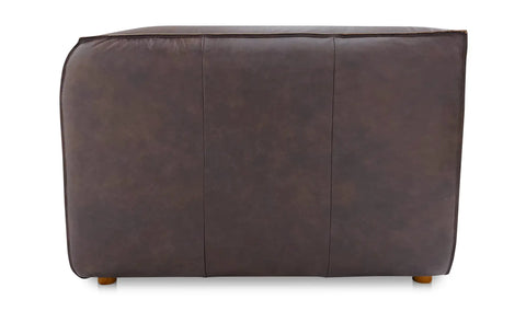 Form Corner Chair Espresso Brown Leather
