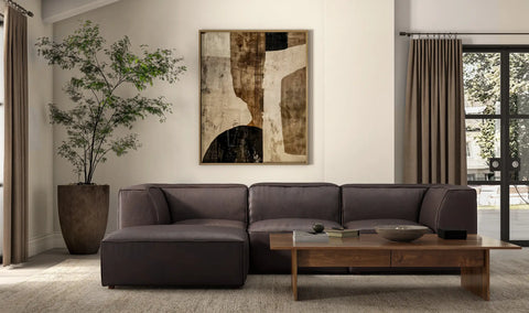 Form Ottoman Espresso Brown Leather