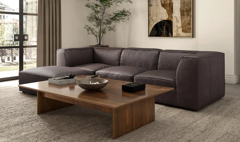 Form Ottoman Espresso Brown Leather