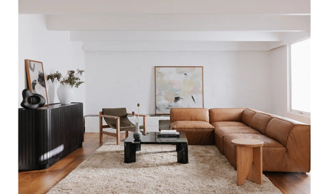 Form Ottoman Sonoran Tan Leather