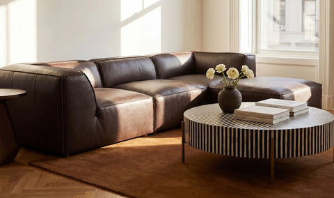 Form Lounge Modular Sectional Espresso Brown