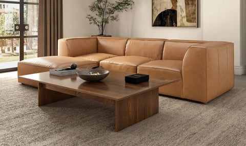 Form Lounge Modular Sectional Sonoran Tan Leather