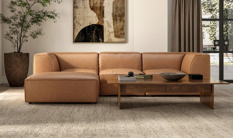 Form Lounge Modular Sectional Sonoran Tan Leather