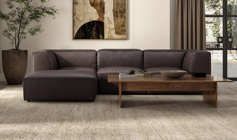 Form Classic L-Shaped Modular Sectional Espresso Brown