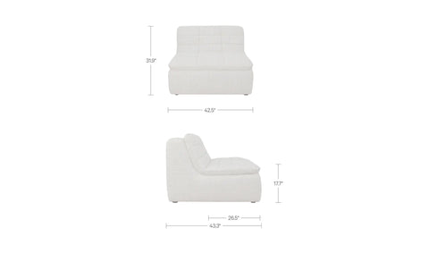 Lino Slipper Chair Textured Oat