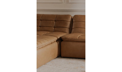 Lino Slipper Chair Tan Leather