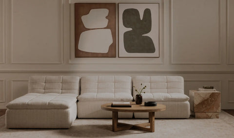 Lino Armless Modular Sofa Textured Oat