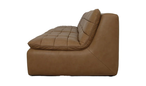 Lino Armless Modular Sofa Tan Leather