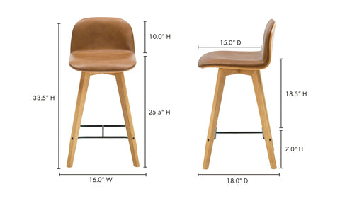 Napoli Leather Counter Stool