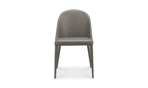 Burton Dining Chair Grey Vegan Leather - Set Of Two