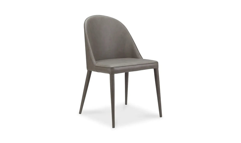 Burton Dining Chair Grey Vegan Leather - Set Of Two