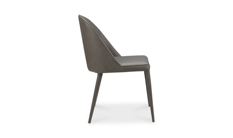Burton Dining Chair Grey Vegan Leather - Set Of Two