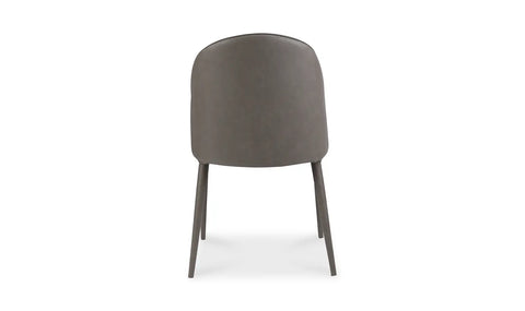 Burton Dining Chair Grey Vegan Leather - Set Of Two