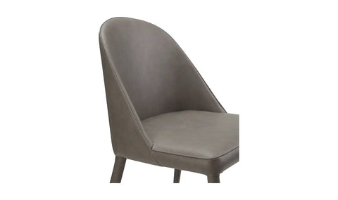 Burton Dining Chair Grey Vegan Leather - Set Of Two