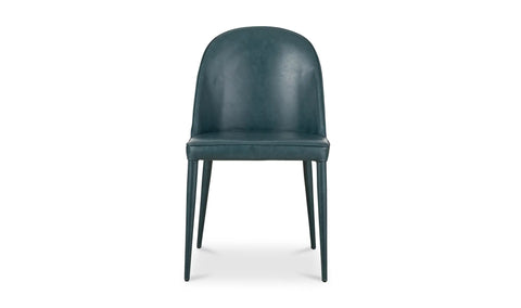 Burton Dining Chair Dark Teal Vegan Leather - Set Of Two