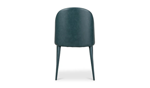 Burton Dining Chair Dark Teal Vegan Leather - Set Of Two