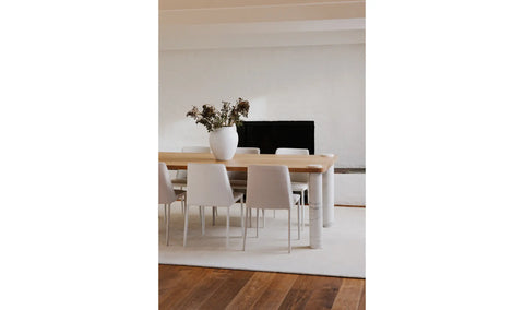 Nora Dining Chair White Vegan Leather - Set Of Two