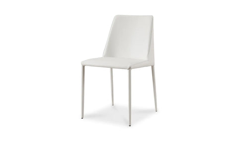 Nora Dining Chair White Vegan Leather - Set Of Two