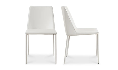 Nora Dining Chair White Vegan Leather - Set Of Two