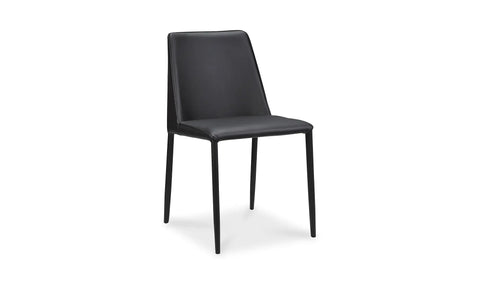 Nora Dining Chair Black Vegan Leather - Set Of Two