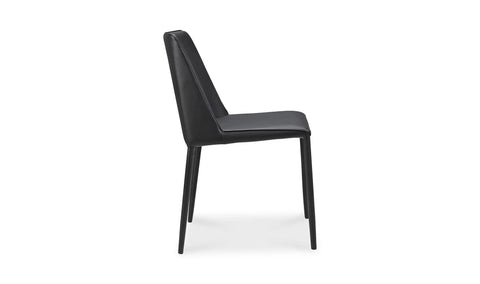 Nora Dining Chair Black Vegan Leather - Set Of Two