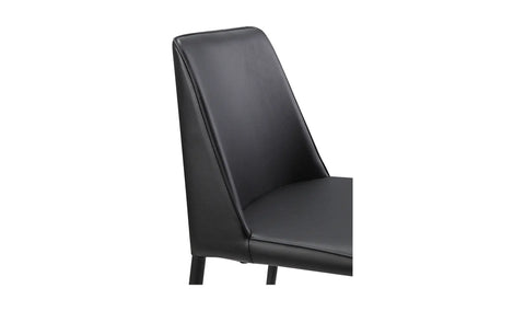 Nora Dining Chair Black Vegan Leather - Set Of Two