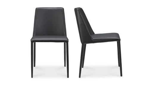 Nora Dining Chair Black Vegan Leather - Set Of Two