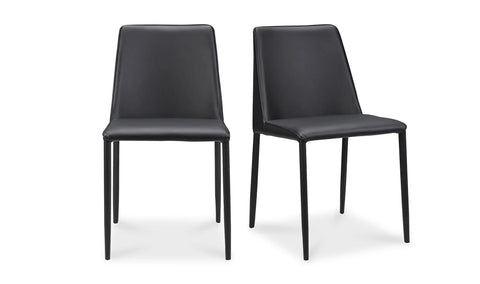 Nora Dining Chair Black Vegan Leather - Set Of Two
