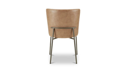 Early Dining Chair Tan Leather-Set Of Two
