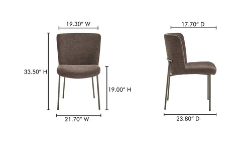 Early Dining Chair Dark Brown-Set Of Two