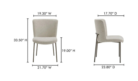 Early Dining Chair Beige-Set Of Two