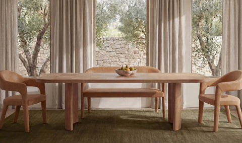 Martens Dining Bench Tan Leather