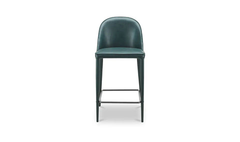 Burton Counter Stool Dark Teal Vegan Leather